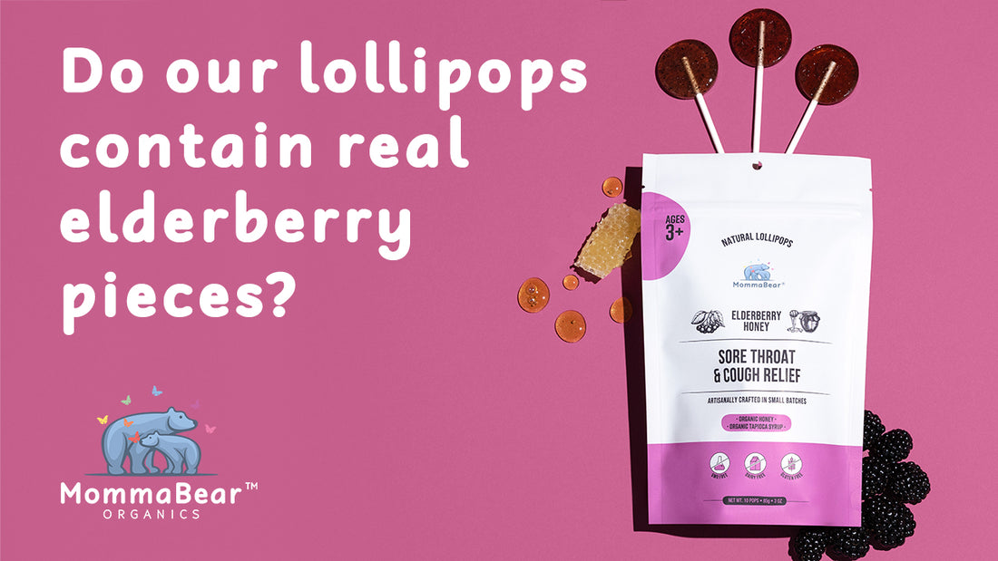 Do our elderberry lollipops contain real pieces inside them?