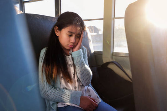 A kid feeling nausea