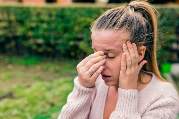 A woman with severe allergy