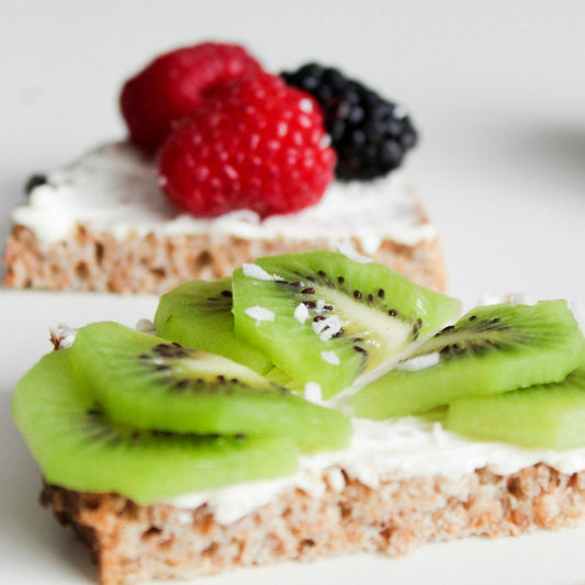 toast topped with fruits
