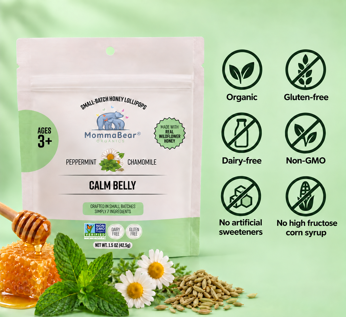 Calm Belly Honey Lollipops (Bundle)