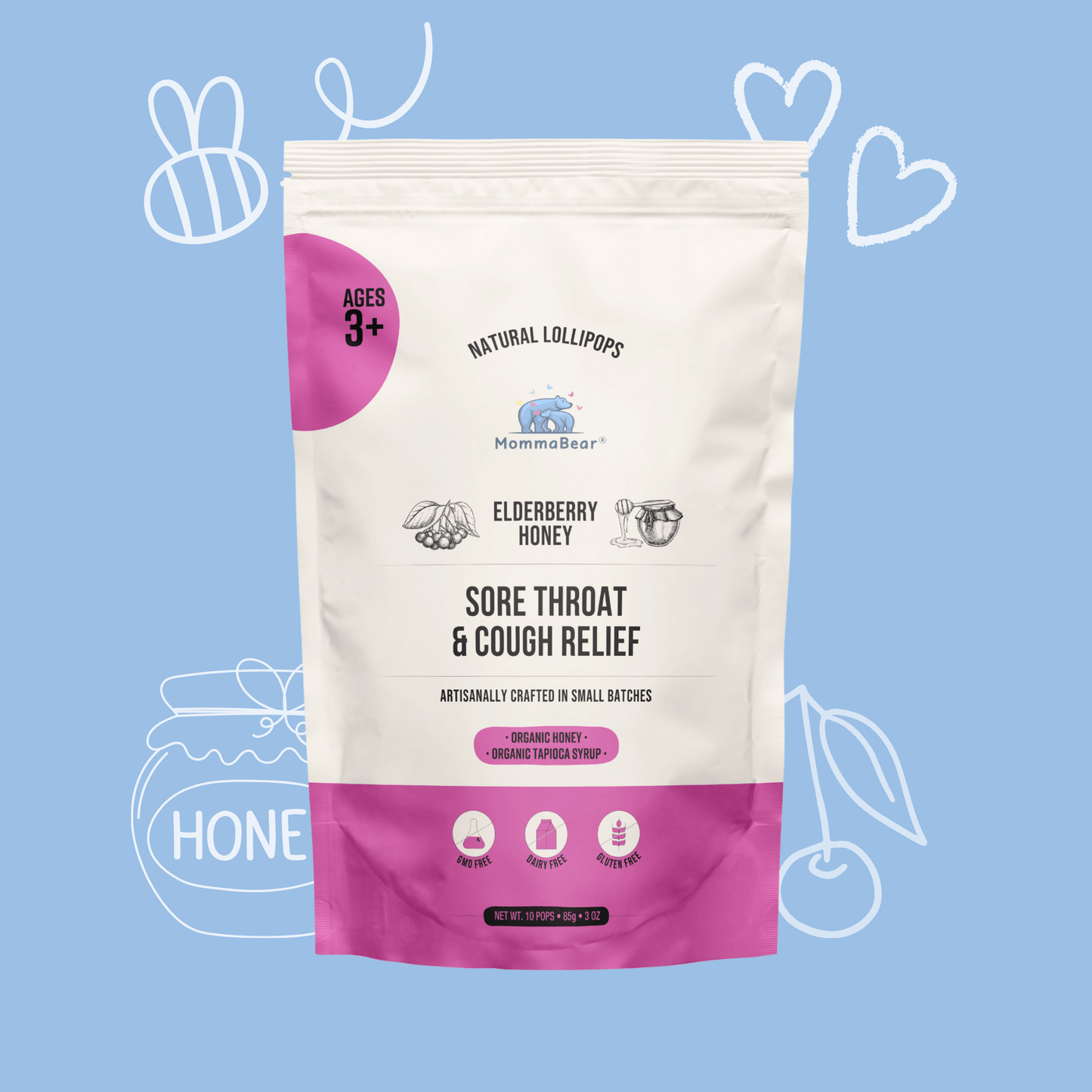 Organic Sore Throat & Cough Relief Lollipops (Bundle)